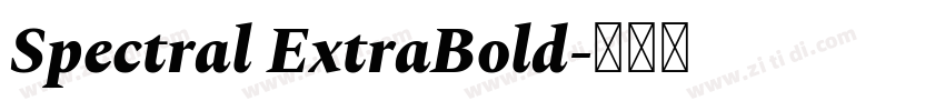 Spectral ExtraBold字体转换